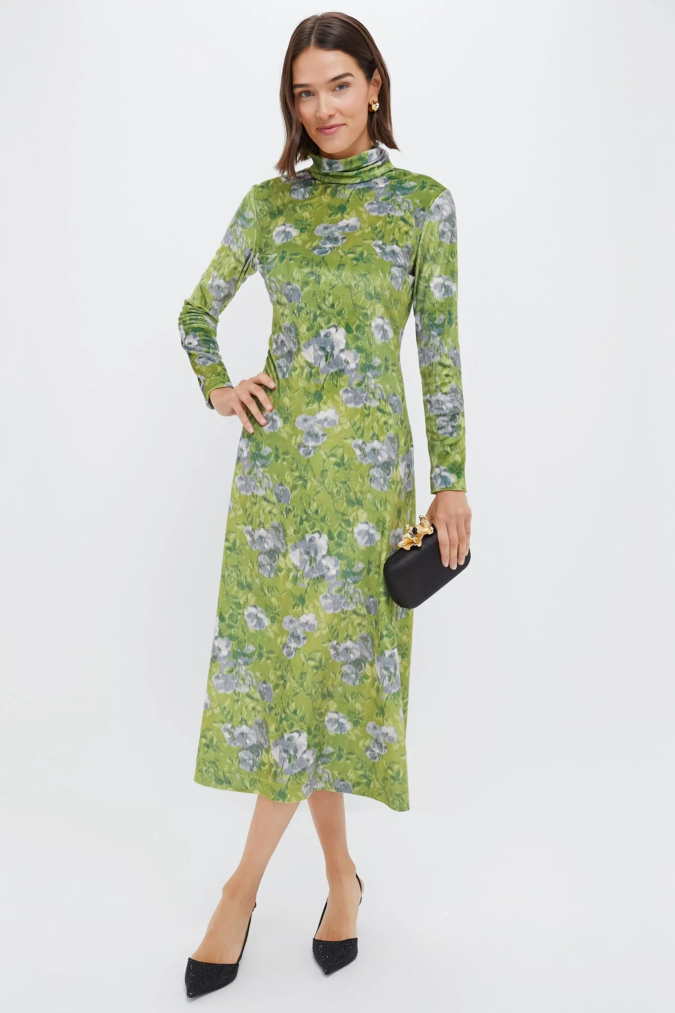 Muted Meadow Velvet Ellery Dress