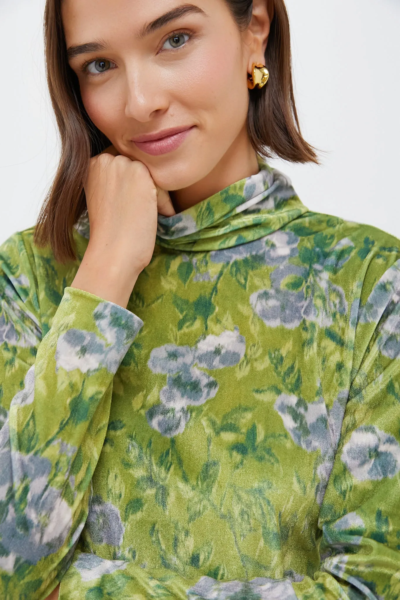 Muted Meadow Velvet Ellery Dress
