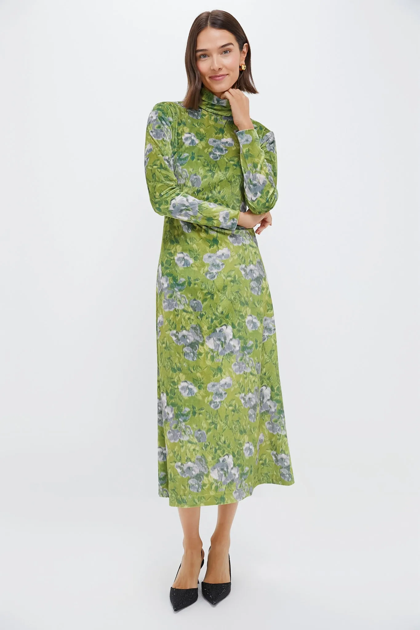 Muted Meadow Velvet Ellery Dress