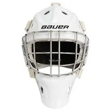 New Bauer 940 Size Sr M White Hockey Goalie Goalie Helmet