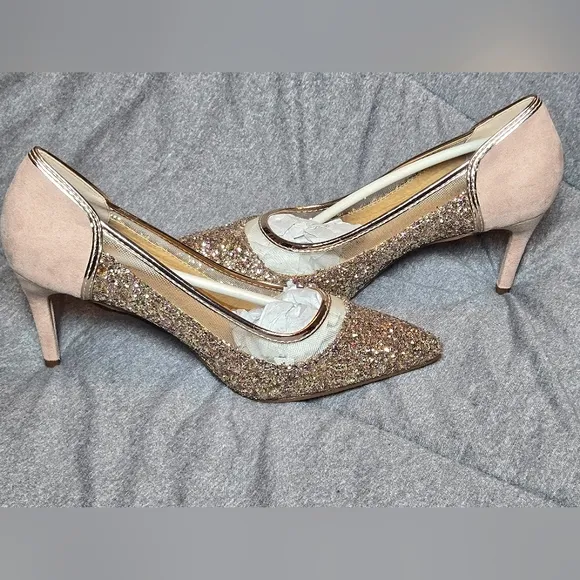 New! Journee Collection Kalani Sparkle Heels, Size 7