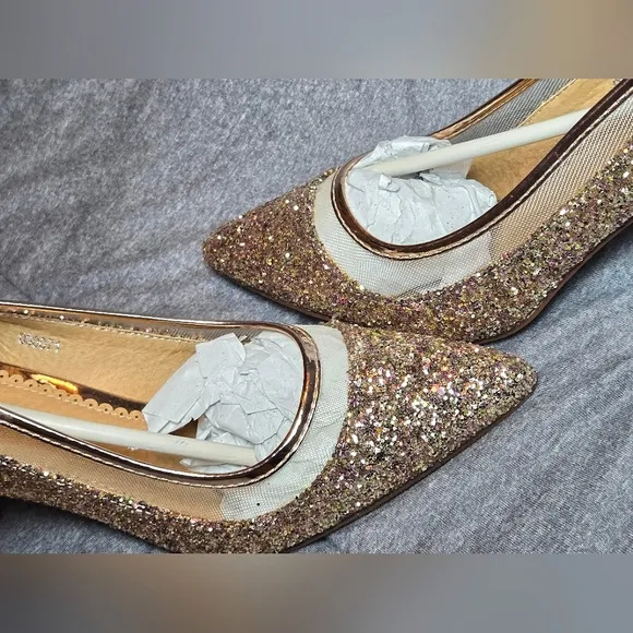 New! Journee Collection Kalani Sparkle Heels, Size 7
