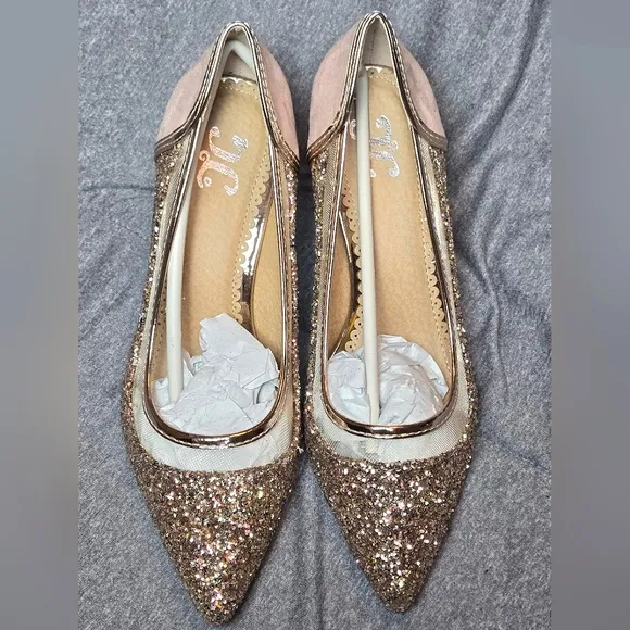 New! Journee Collection Kalani Sparkle Heels, Size 7