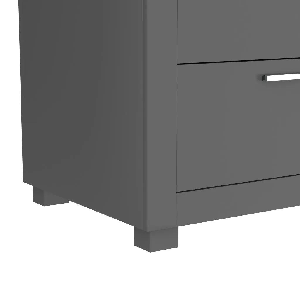 Night table storage organizer for home decor, dark grey
