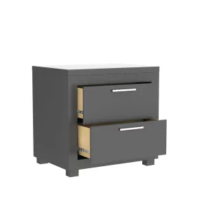 Night table storage organizer for home decor, dark grey