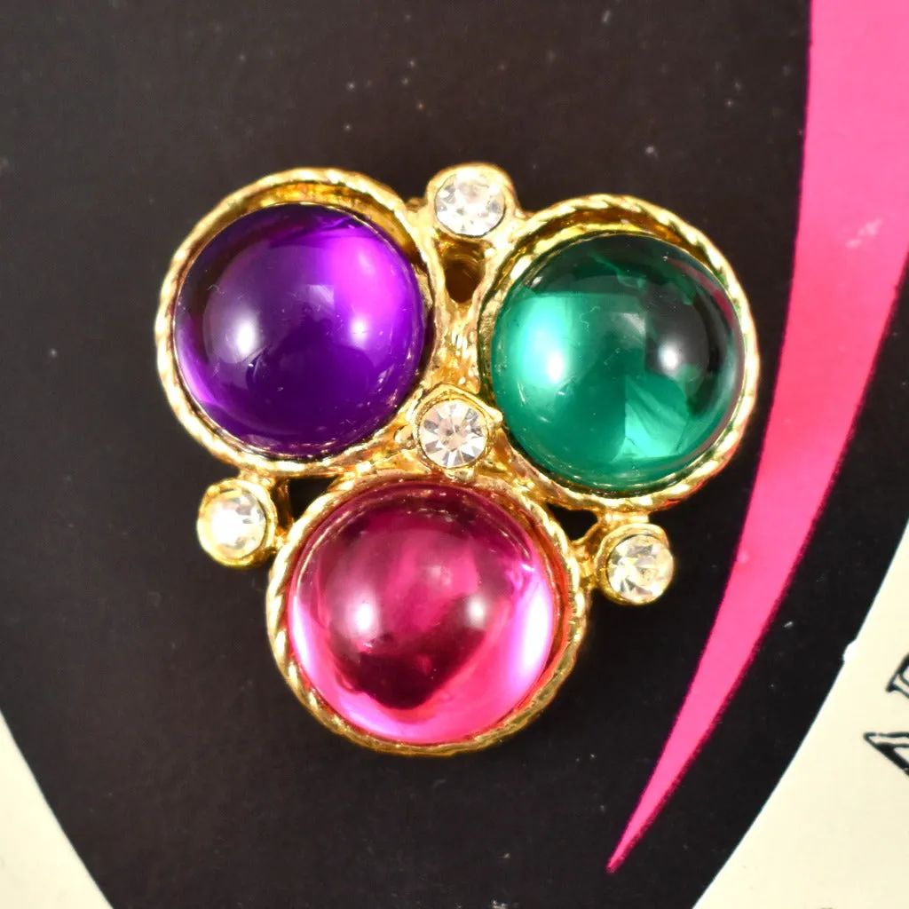 NOS Dots & Rhinestone Shoe Clip