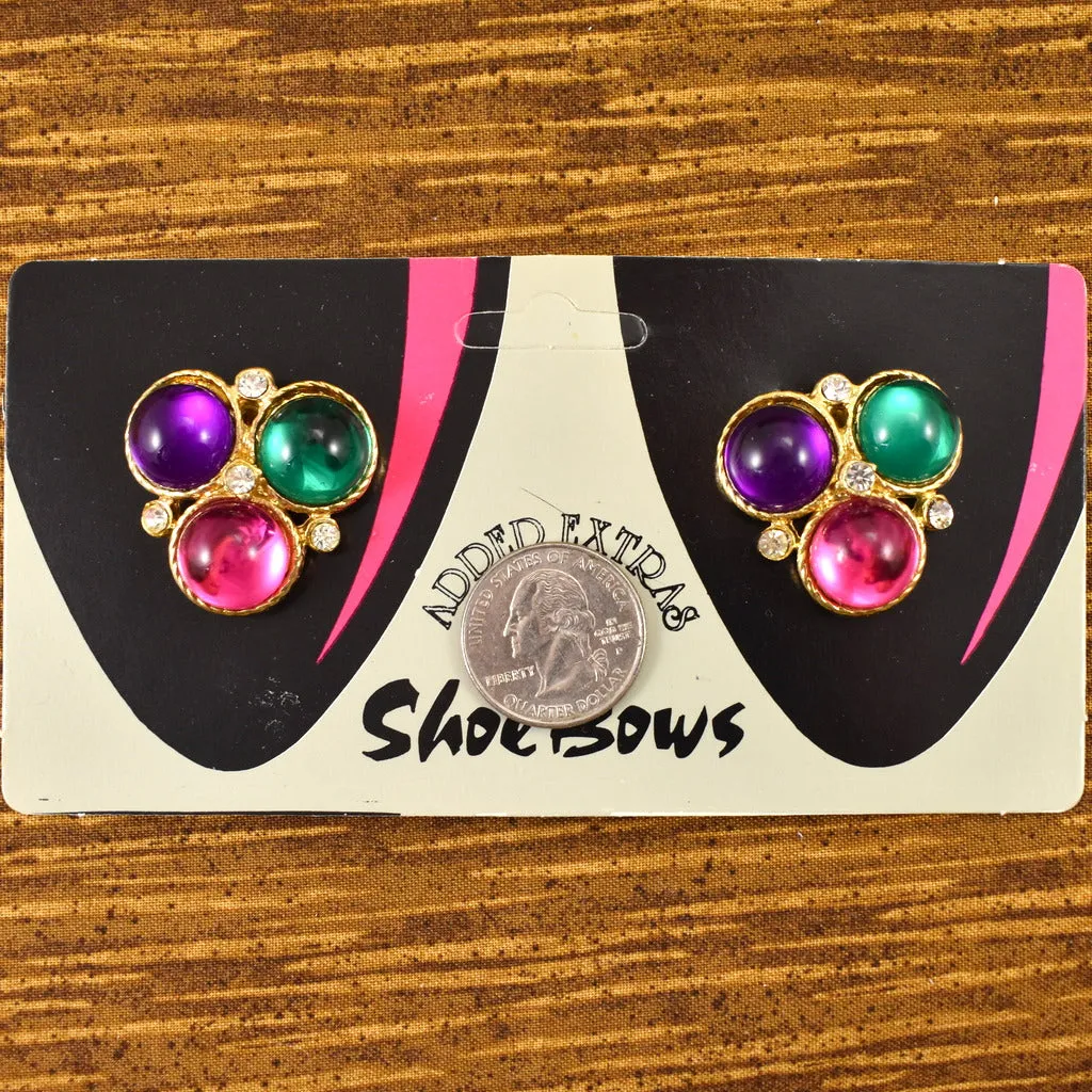 NOS Dots & Rhinestone Shoe Clip