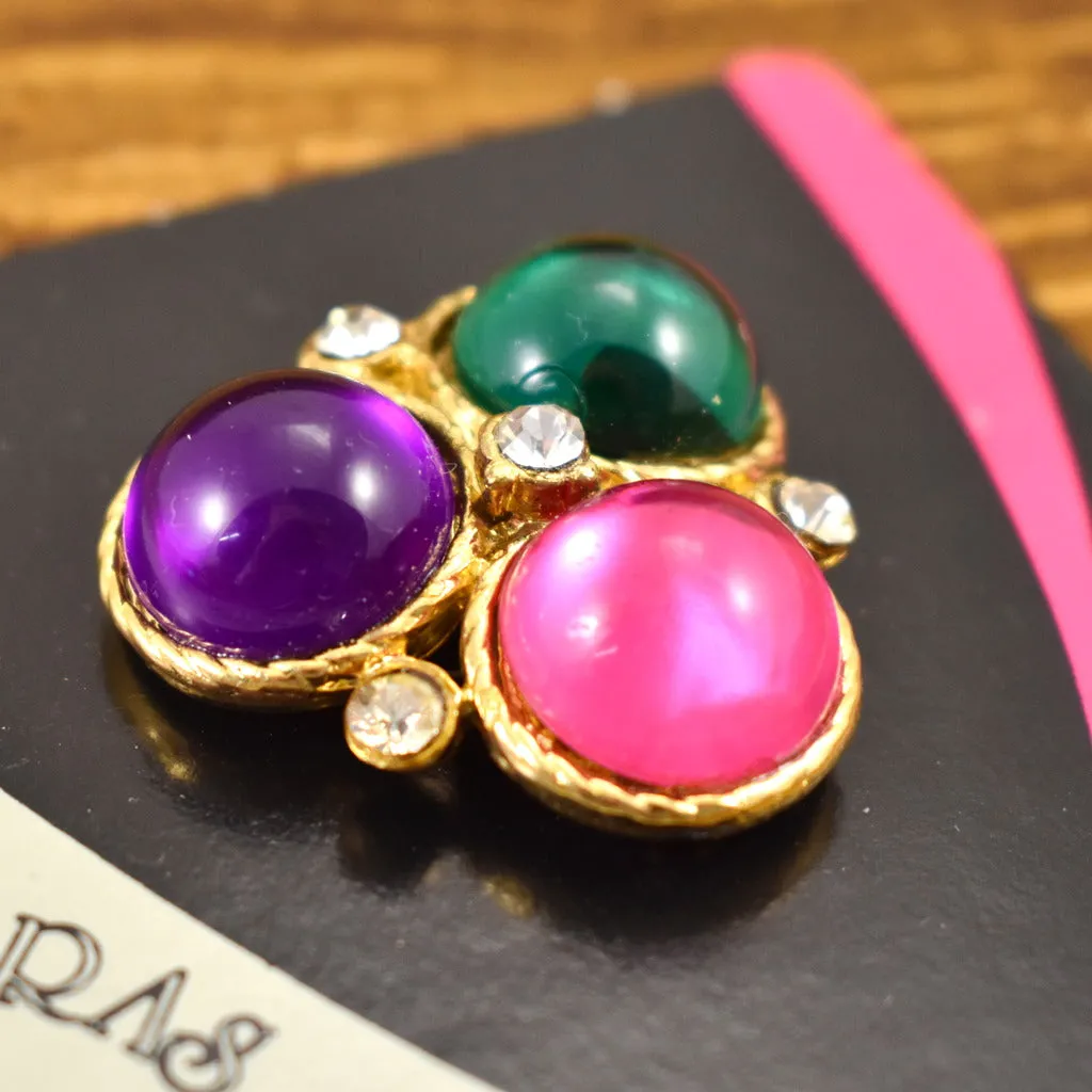 NOS Dots & Rhinestone Shoe Clip