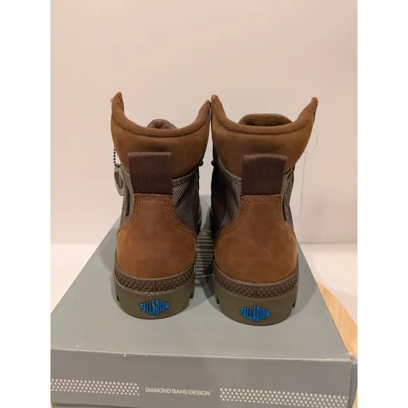 Palladium Pampa Sport Cuff Wpn Leather Canvas Boots Mens 4 Womens 5.5 Brown New