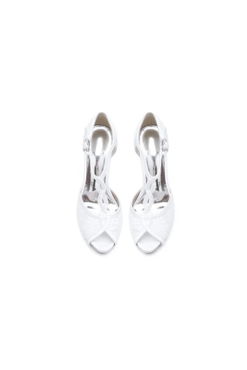 Peep Toe High Heel Shoes Ankle Strap