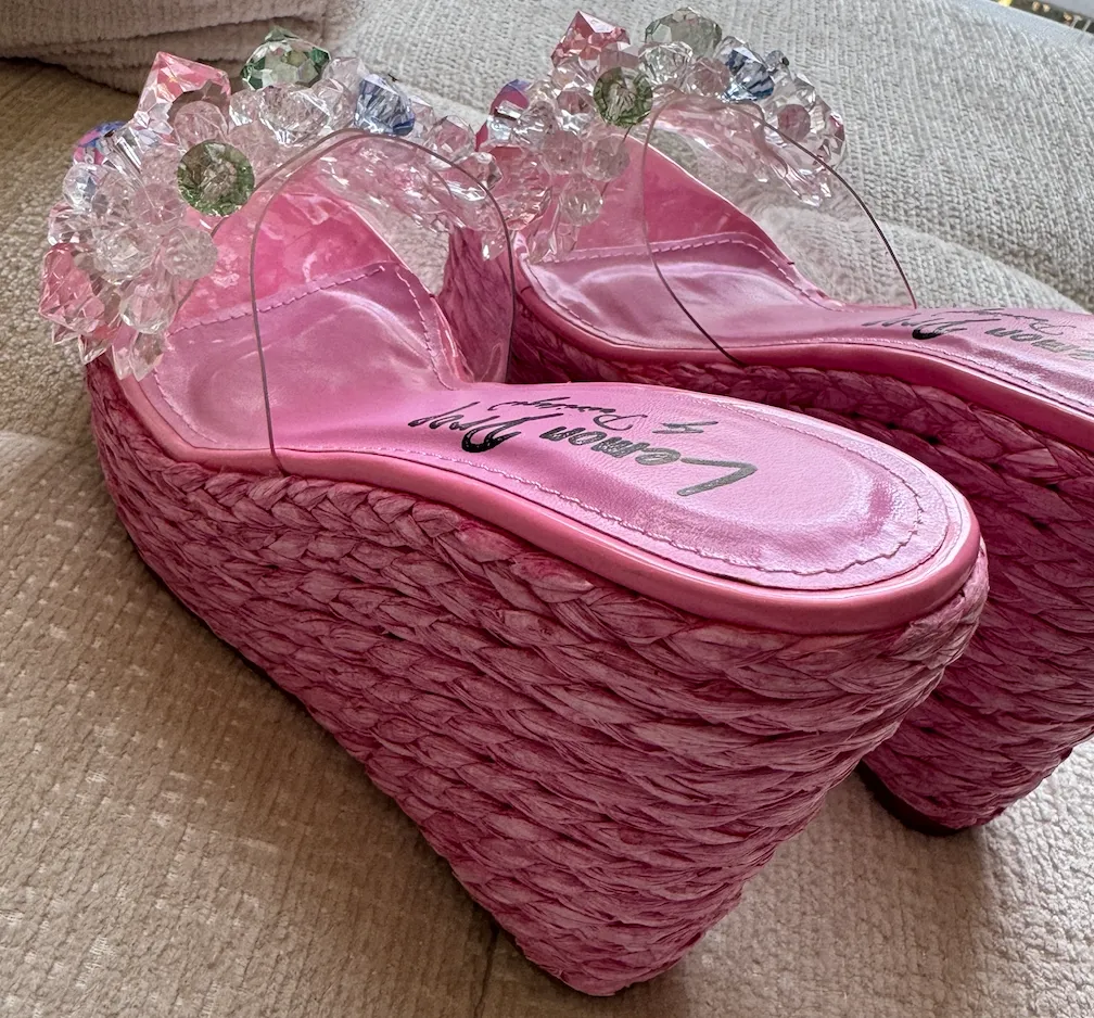Pink Summer Wedge Heels