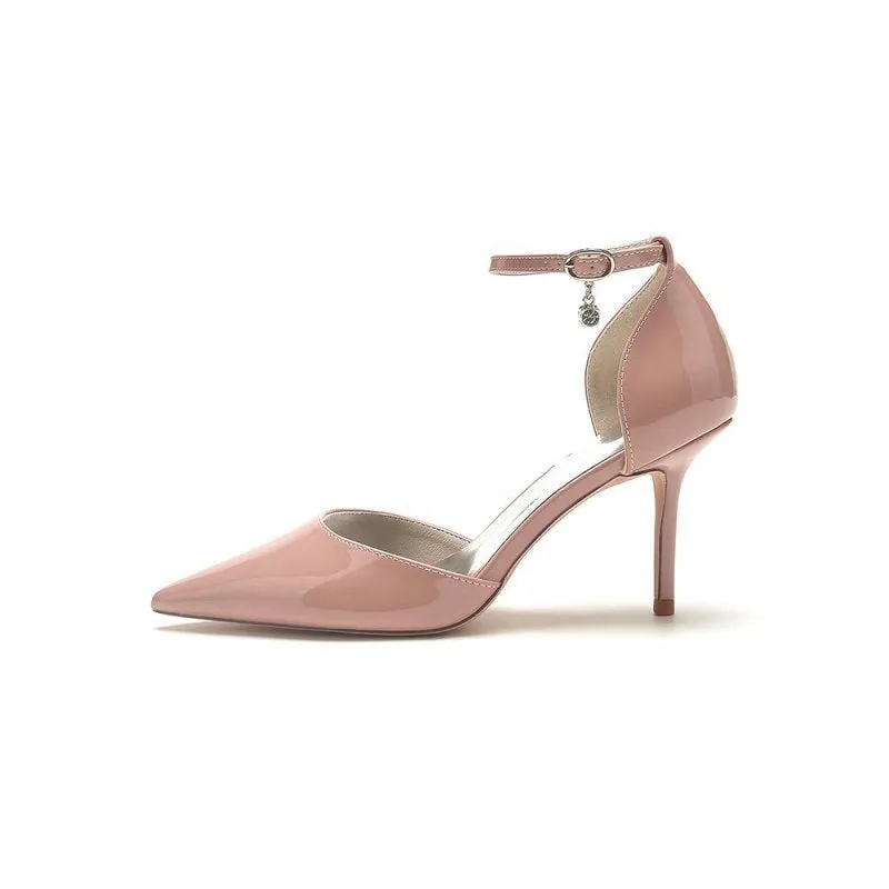 Pointed-Toe High Heels with Ankle Strap