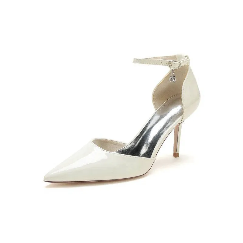 Pointed-Toe High Heels with Ankle Strap