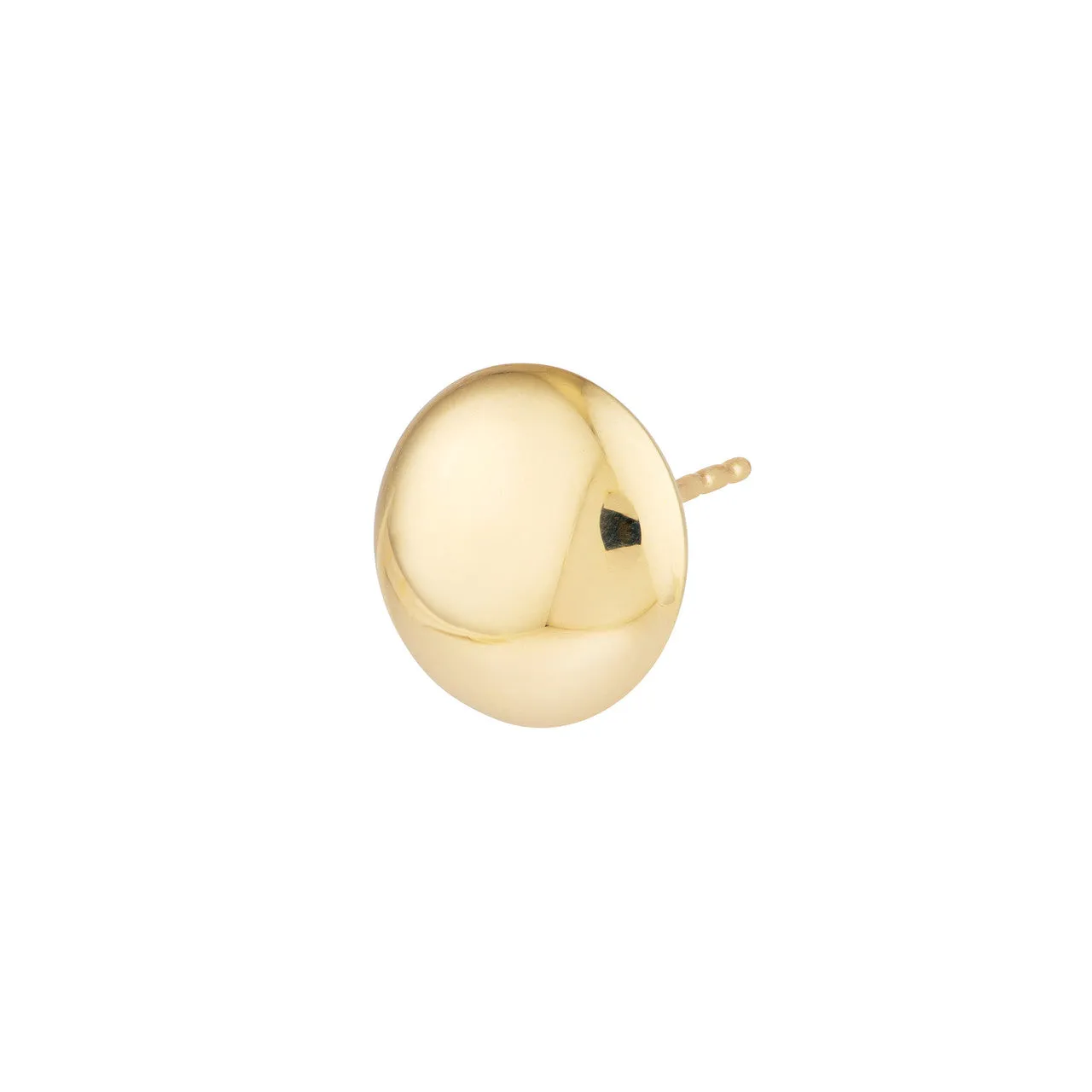 Polished Button Stud Earrings on Post Back