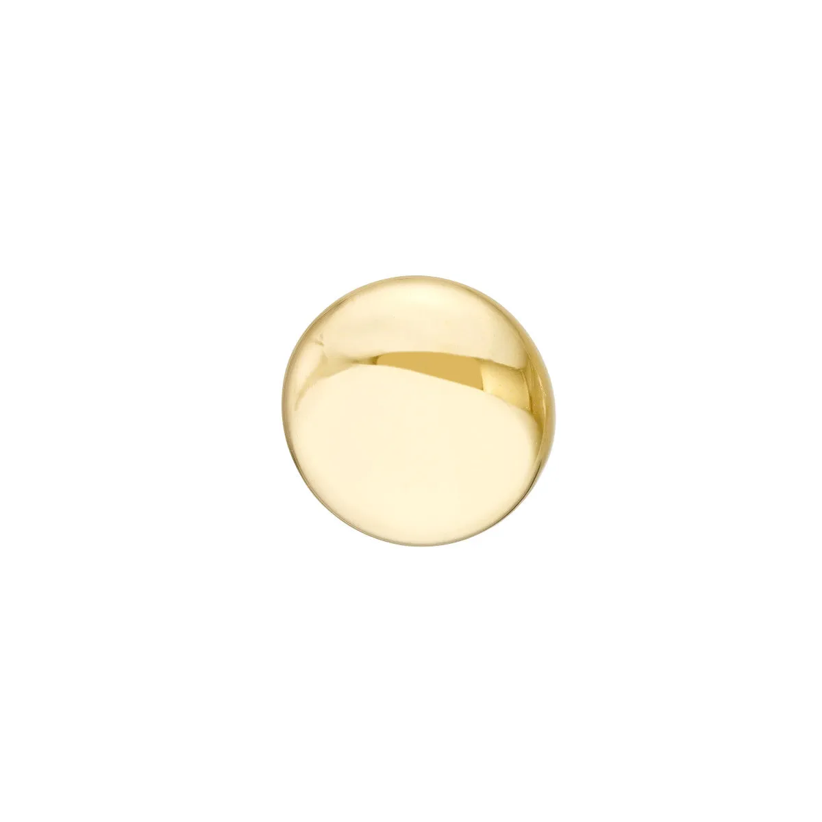 Polished Button Stud Earrings on Post Back