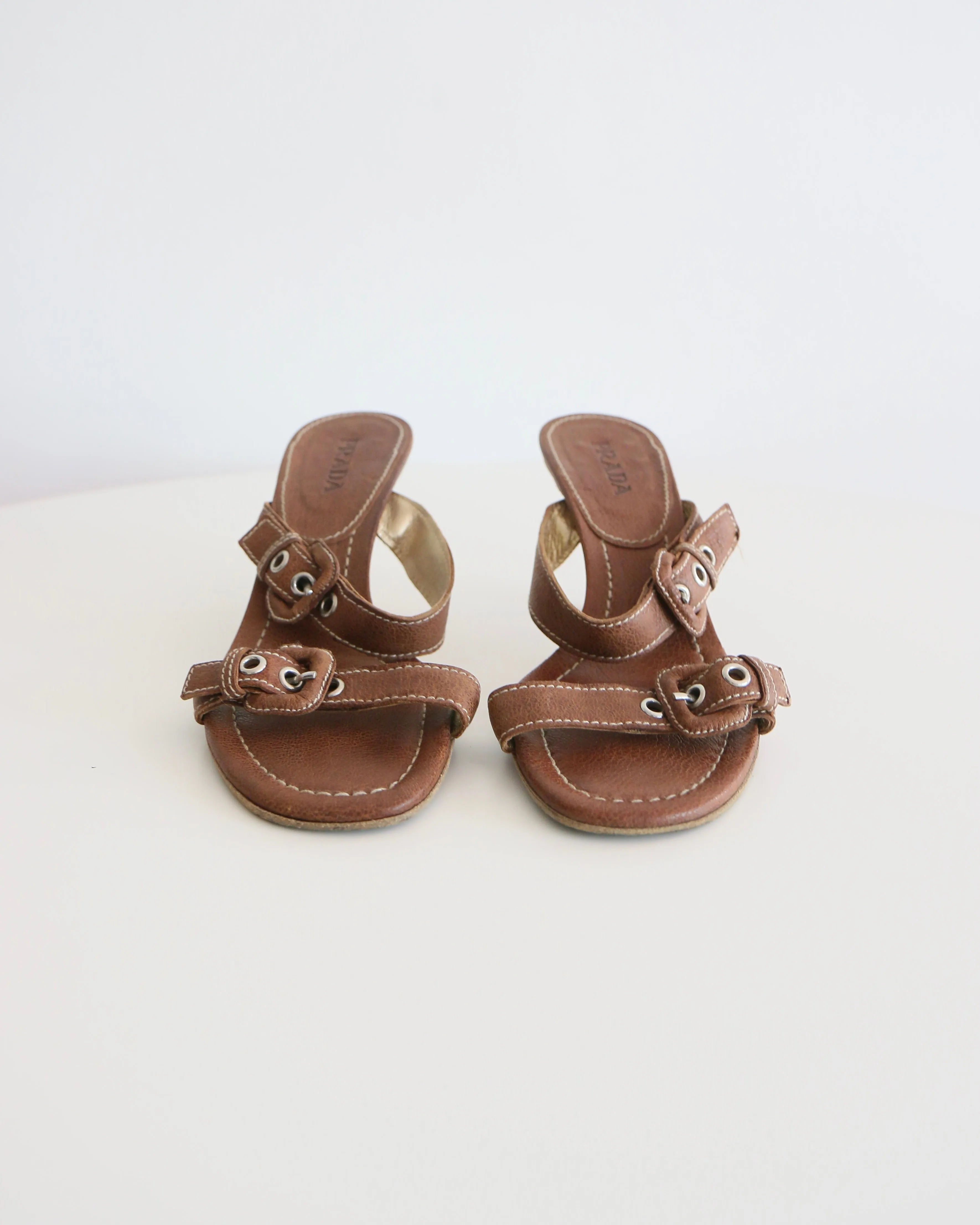 Prada Buckle Strap Heels
