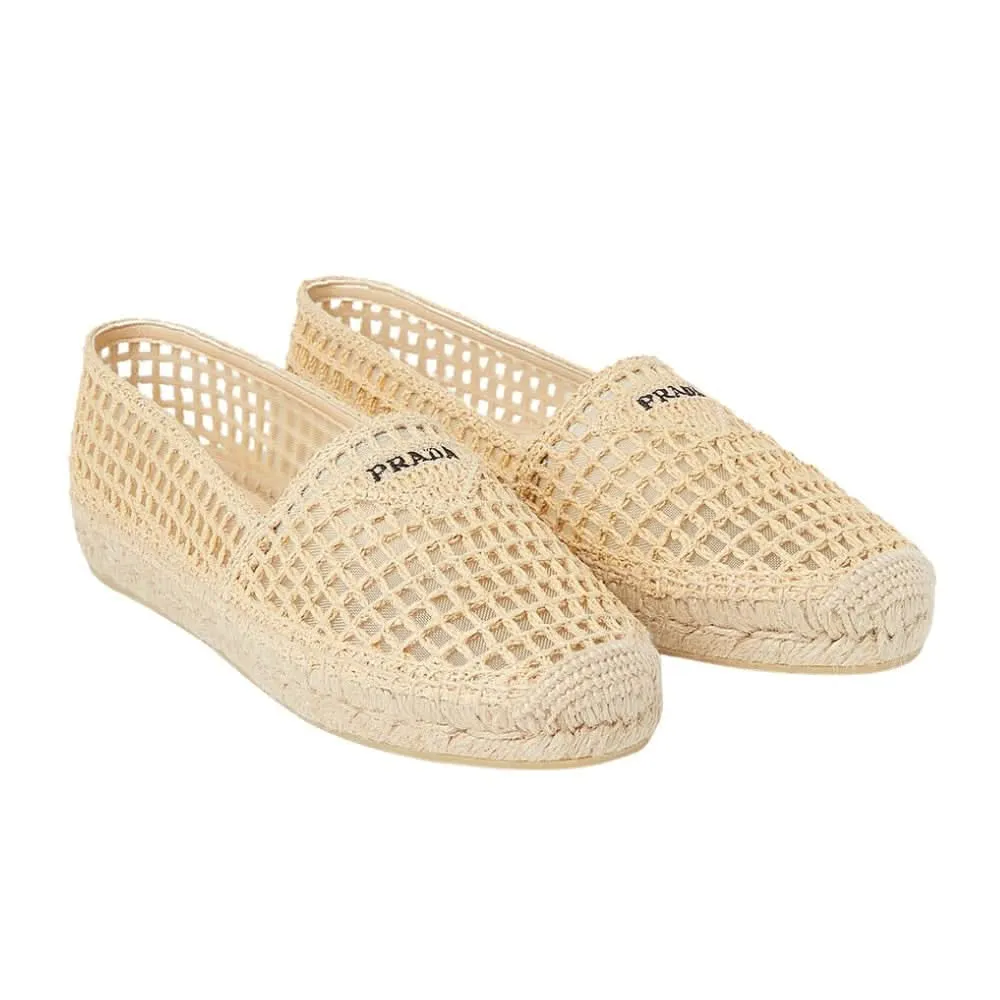 Prada Crochet espadrilles 'Natural'