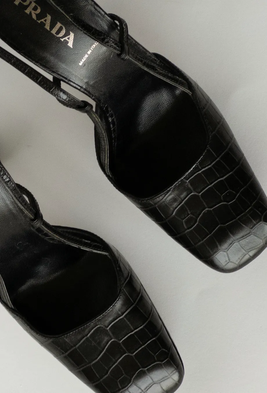 Prada FW 2003 Vintage Slingback Platform Heels 39