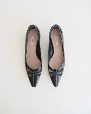 Prada Ribbon Bow Kitten Heels