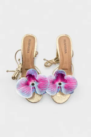 Raspberry Orchid Gold Heels