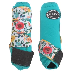 Reinsman Apex Sport Boots - Aqua Floral