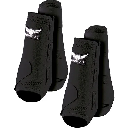 Relentless All Around Front & Hind Boot Combo Pack- Black