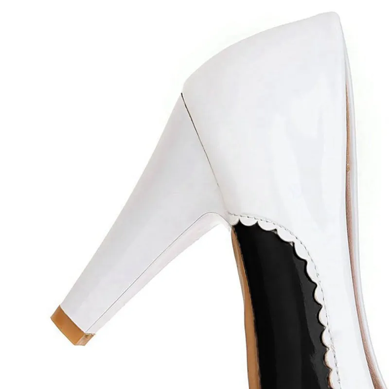 Retro Bowknot High Heels Shoes