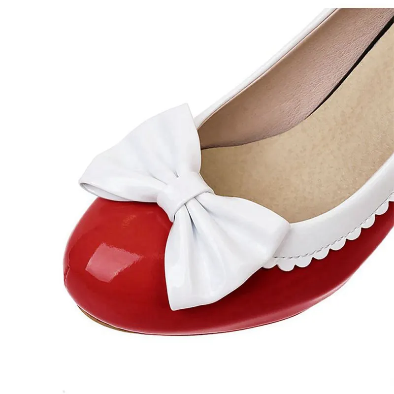 Retro Bowknot High Heels Shoes