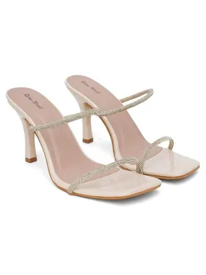 Retro Walk Women Fashion Heels (Size-UK-6) (Color-OFF-WHITE)