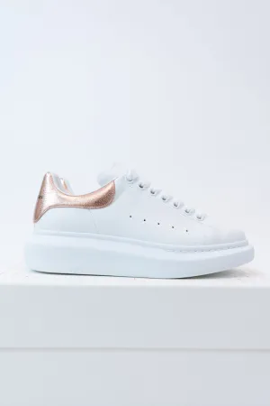 Rose Gold White Women’s Sneakers