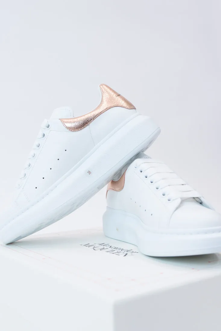 Rose Gold White Women’s Sneakers