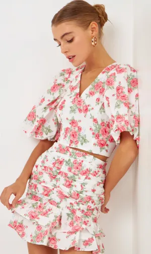 Rosie Linen Puff Sleeve Top