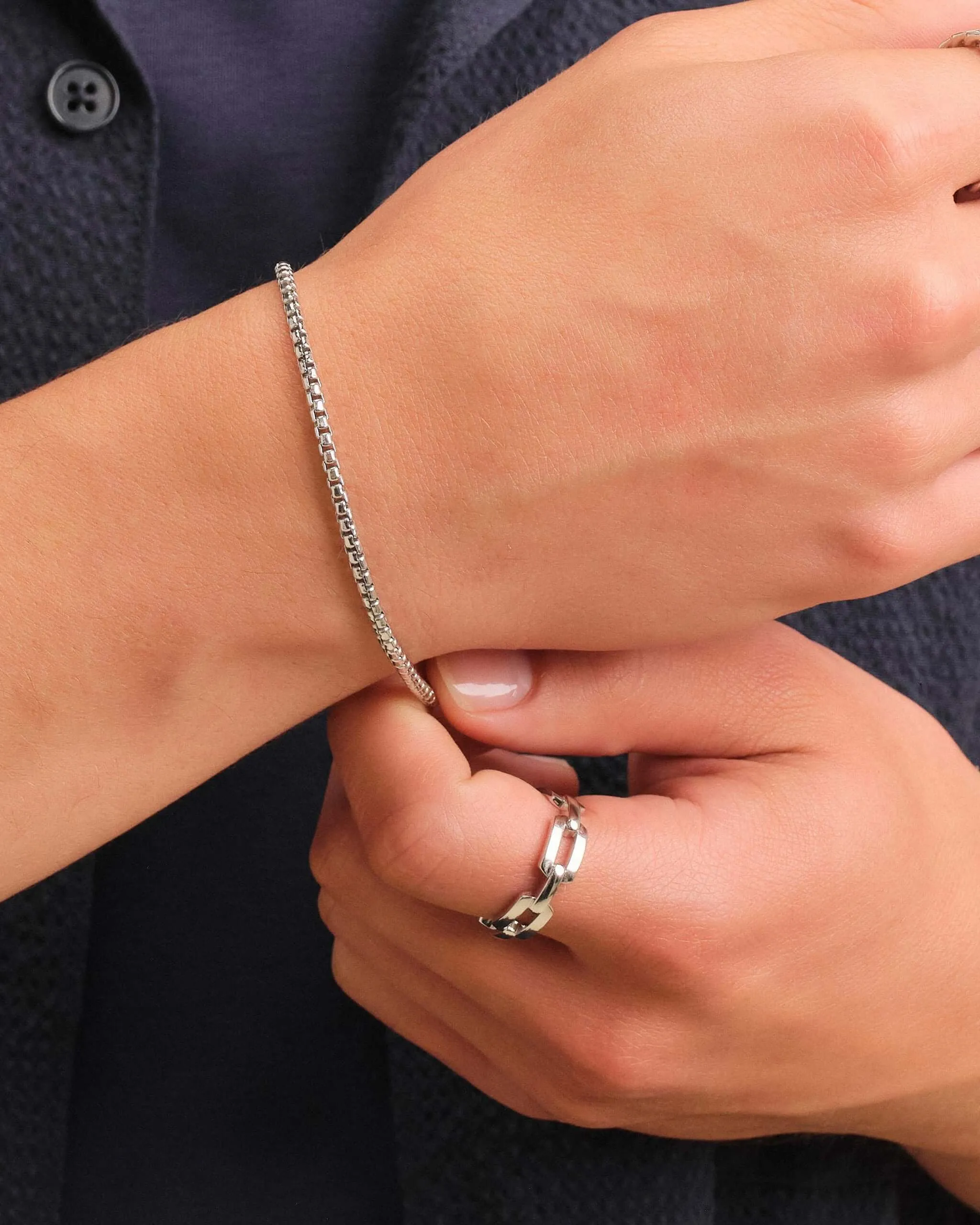 Round Box Bracelet - 2.5mm
