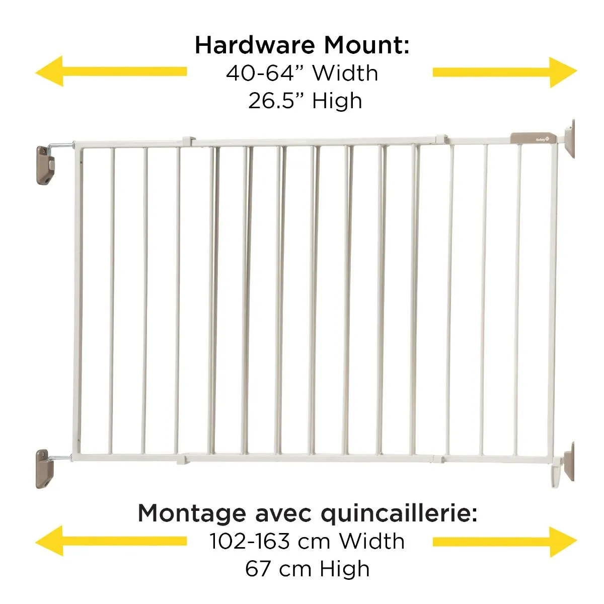 Safety 1st Wide and Sturdy Sliding Gate - White