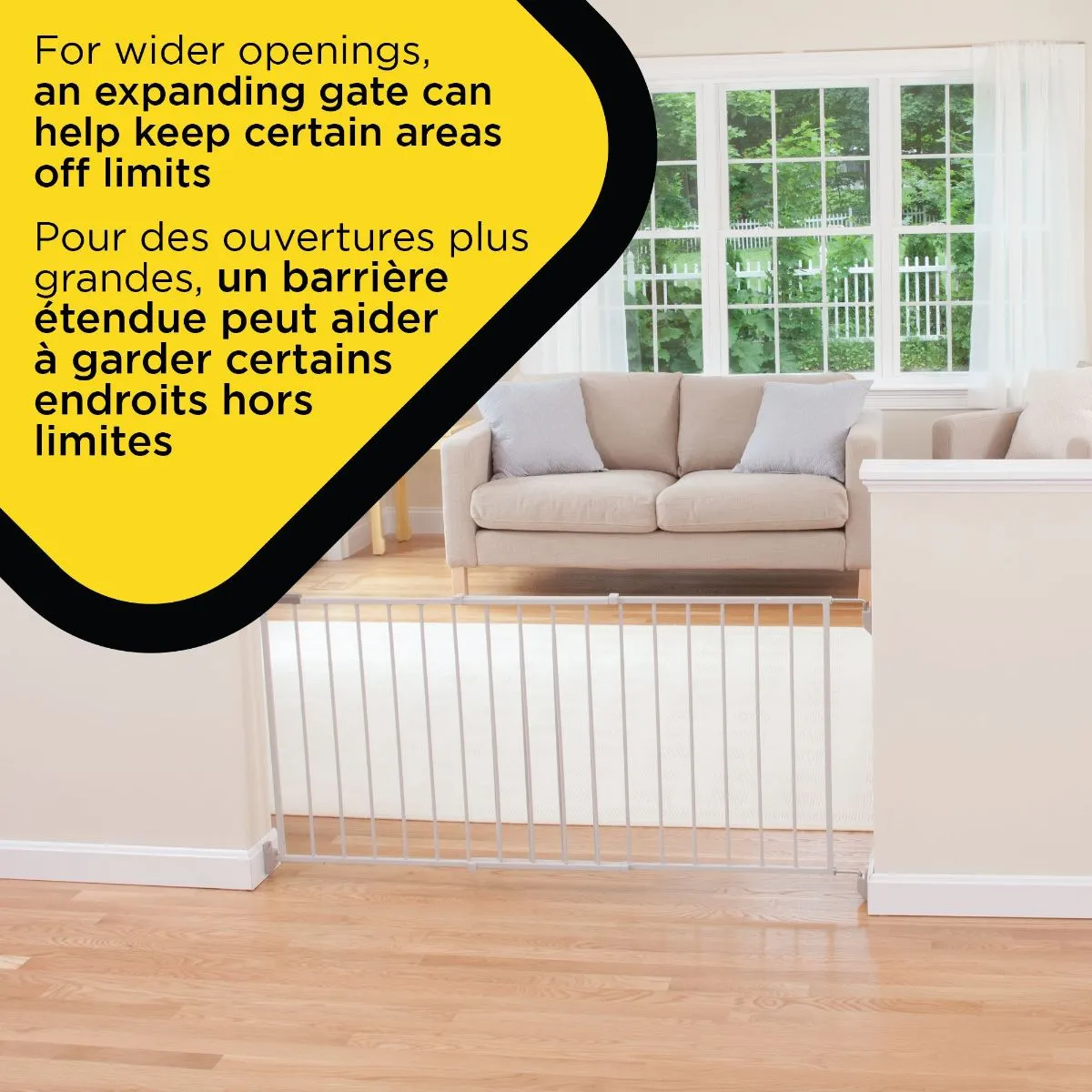 Safety 1st Wide and Sturdy Sliding Gate - White