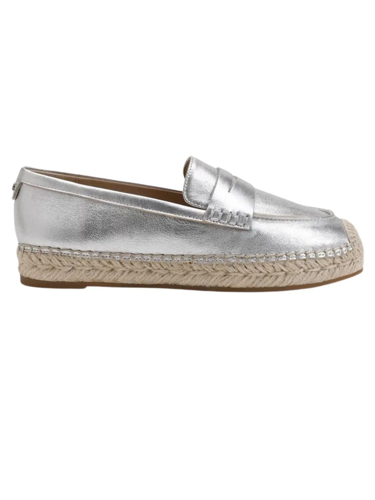 Sam Edelman Kai Espadrille Flat Loafer in Soft Silver