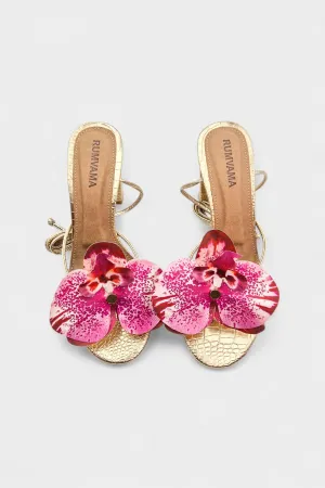 Sangria Orchid Gold Heels