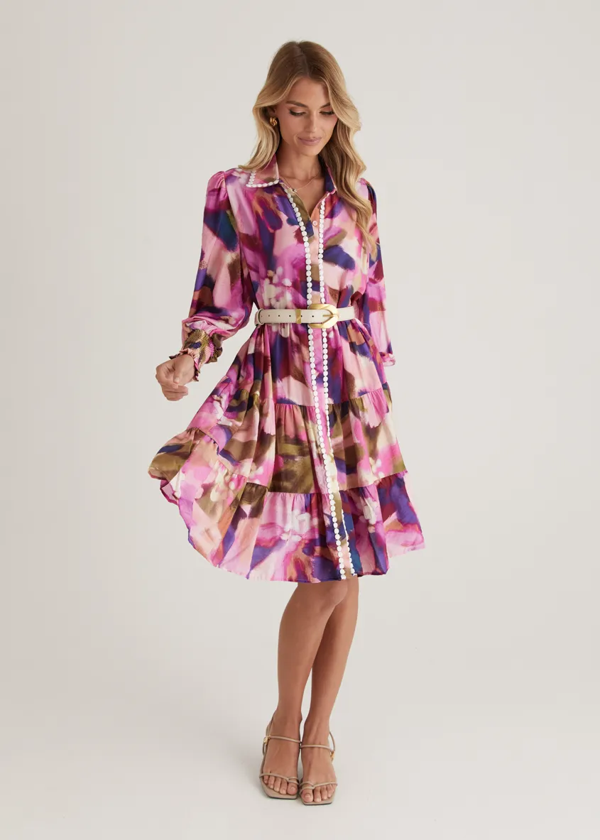 Santorini Dress - Orchid Floral