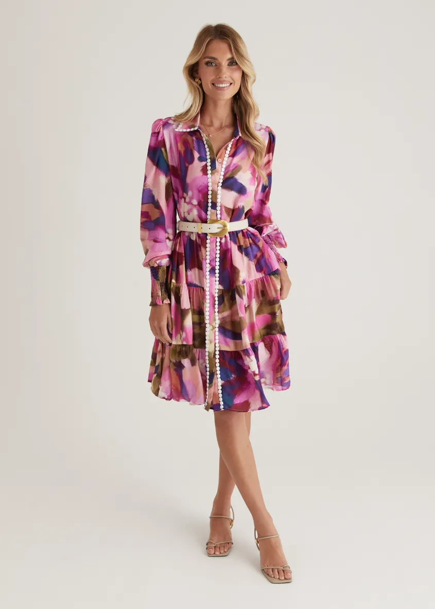 Santorini Dress - Orchid Floral
