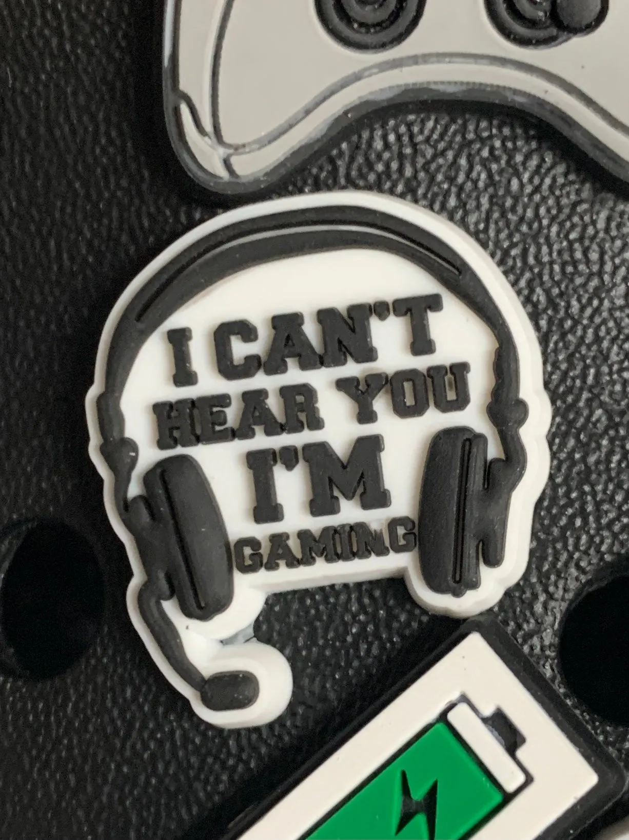 SHOE CHARMS - I CAN’T HEAR YOU I’M GAMING