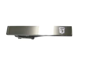 Silver Toned Etched Sleek Airborne Design Skinny Tie Clip