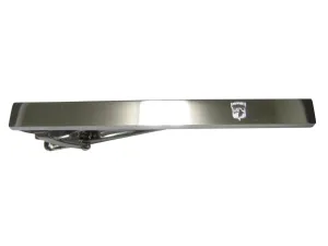 Silver Toned Etched Sleek Airborne Design Tie Clip