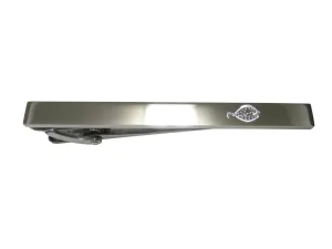 Silver Toned Etched Sleek Flounder Halibut Flatfish Tie Clip