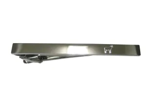 Silver Toned Etched Sleek Sheep Tie Clip