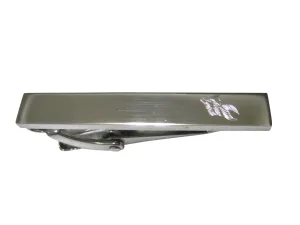 Silver Toned Etched Sleek Tropical Fish Skinny Tie Clip