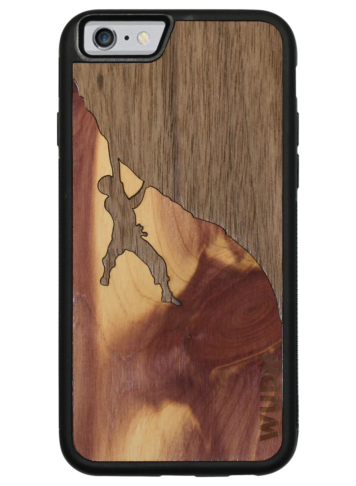 Slim Wooden Phone Case (Rock Climber Inlay)
