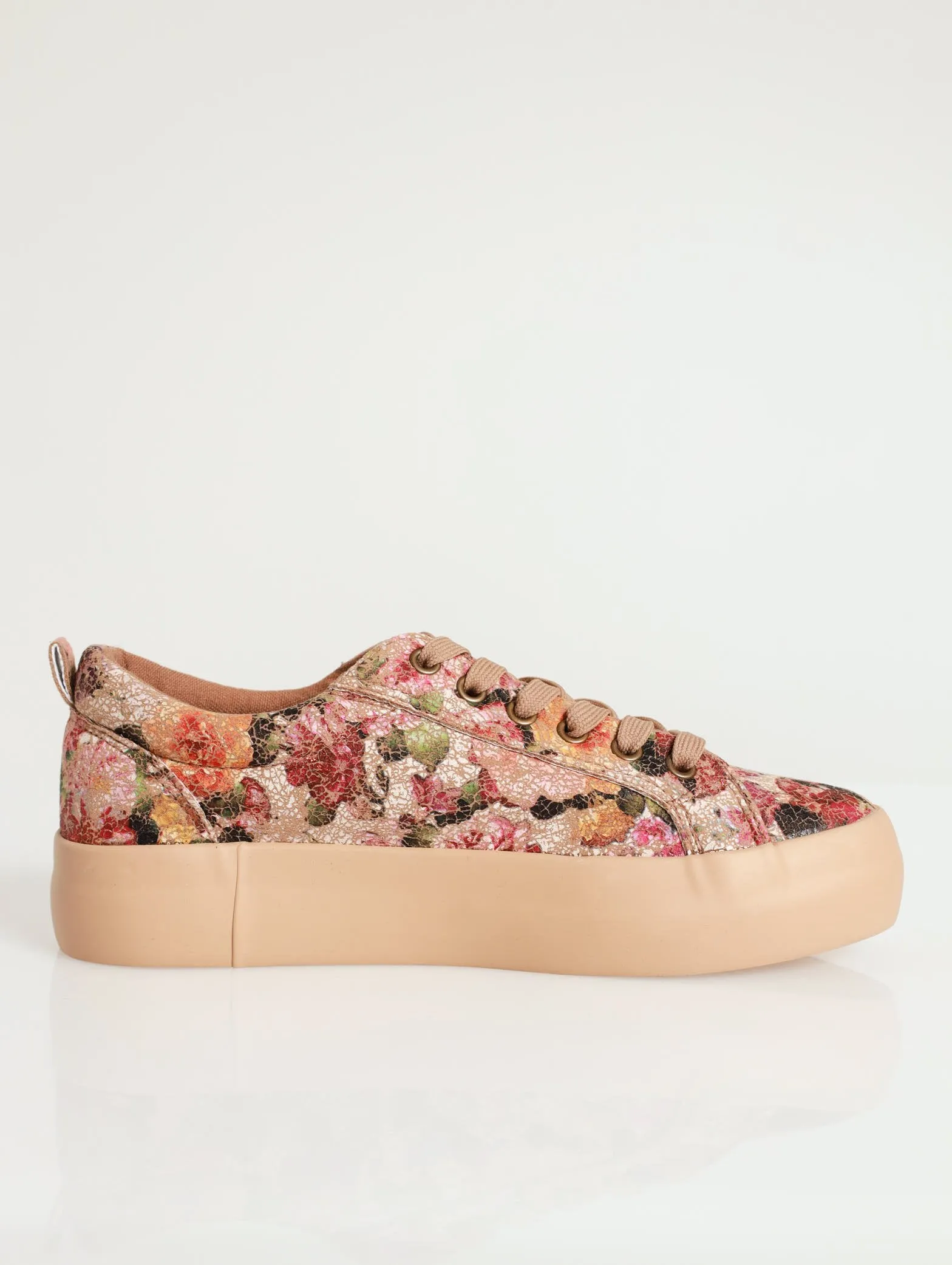 Soft Fordan Floral Sneaker - Taupe