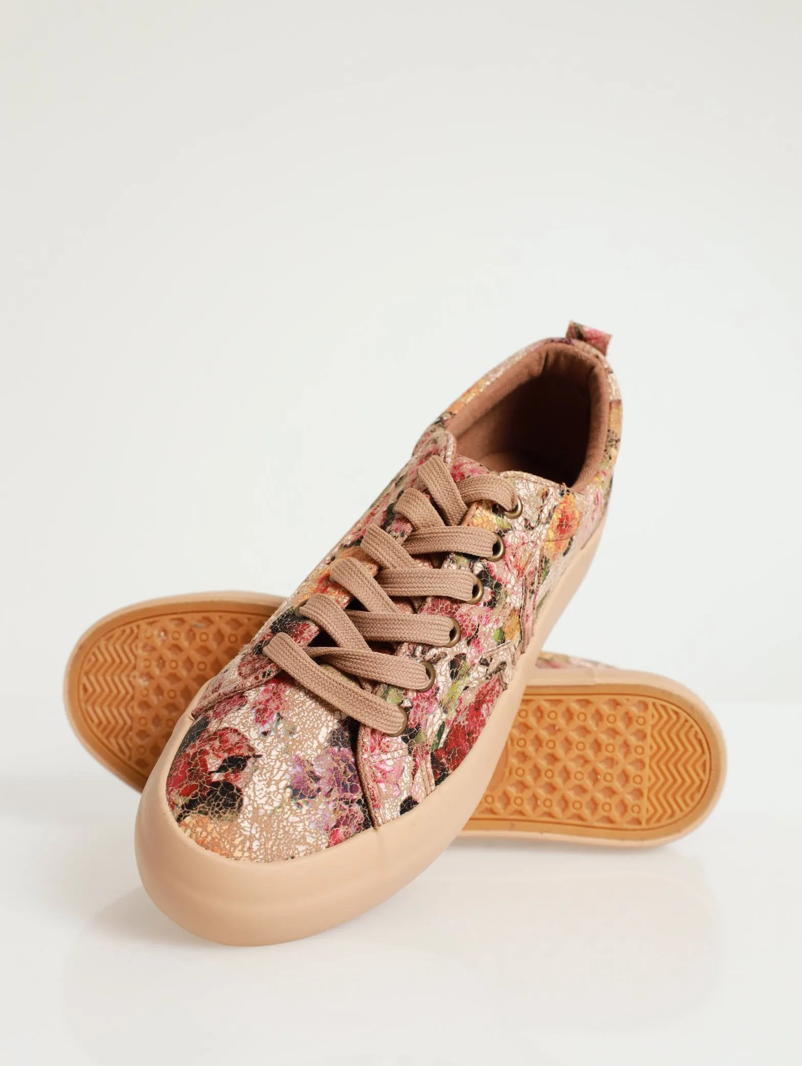 Soft Fordan Floral Sneaker - Taupe