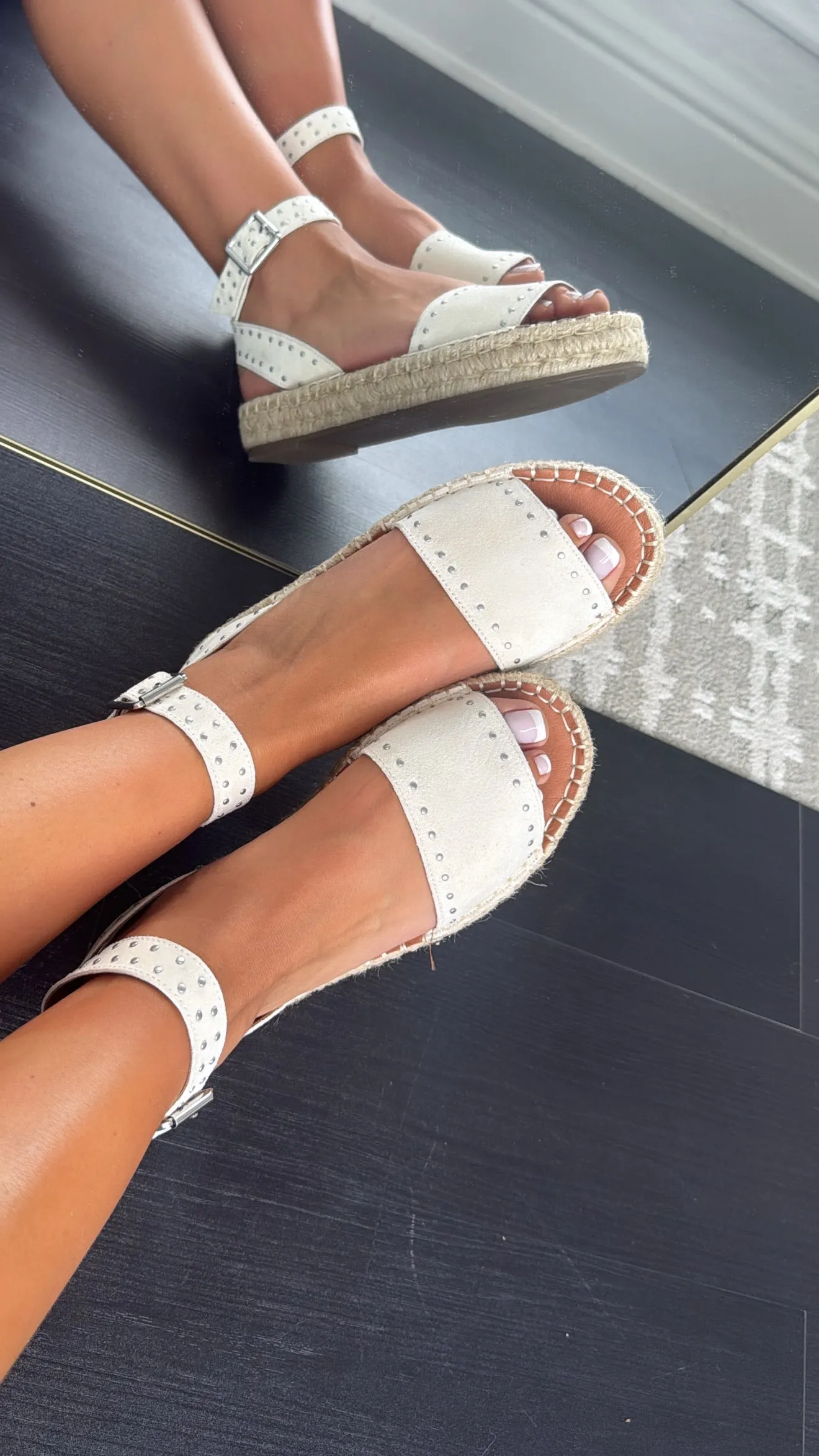 Sunbeam Studded Sandal, Bone