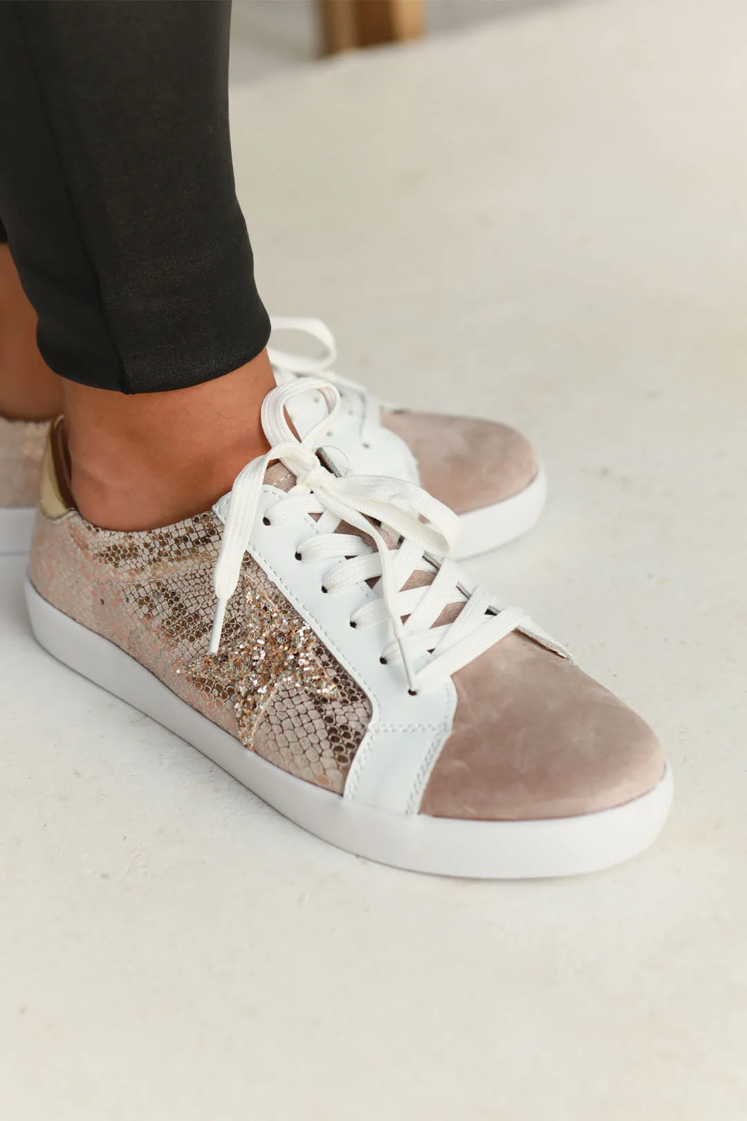 Sydney Taupe   Rose Gold Snake